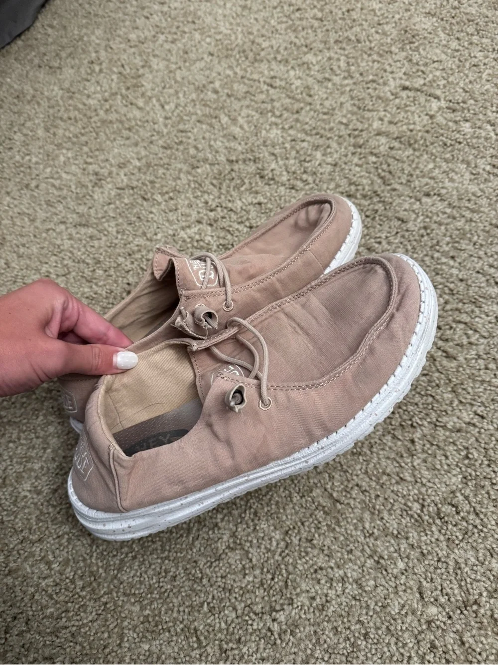 Hey Dude Mauve Slip-On Canvas Loafers